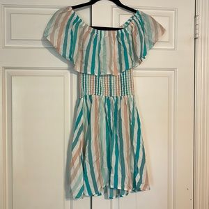 Off the shoulder, Ocean Drive striped dress